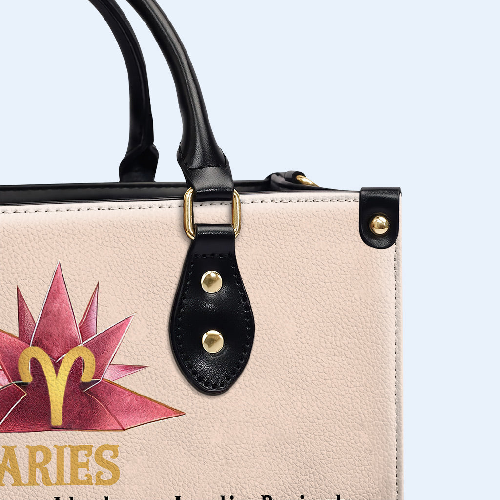 Reina del Zodíaco Flores 08 - Bolso de mano de cuero personalizado - queen08flowers