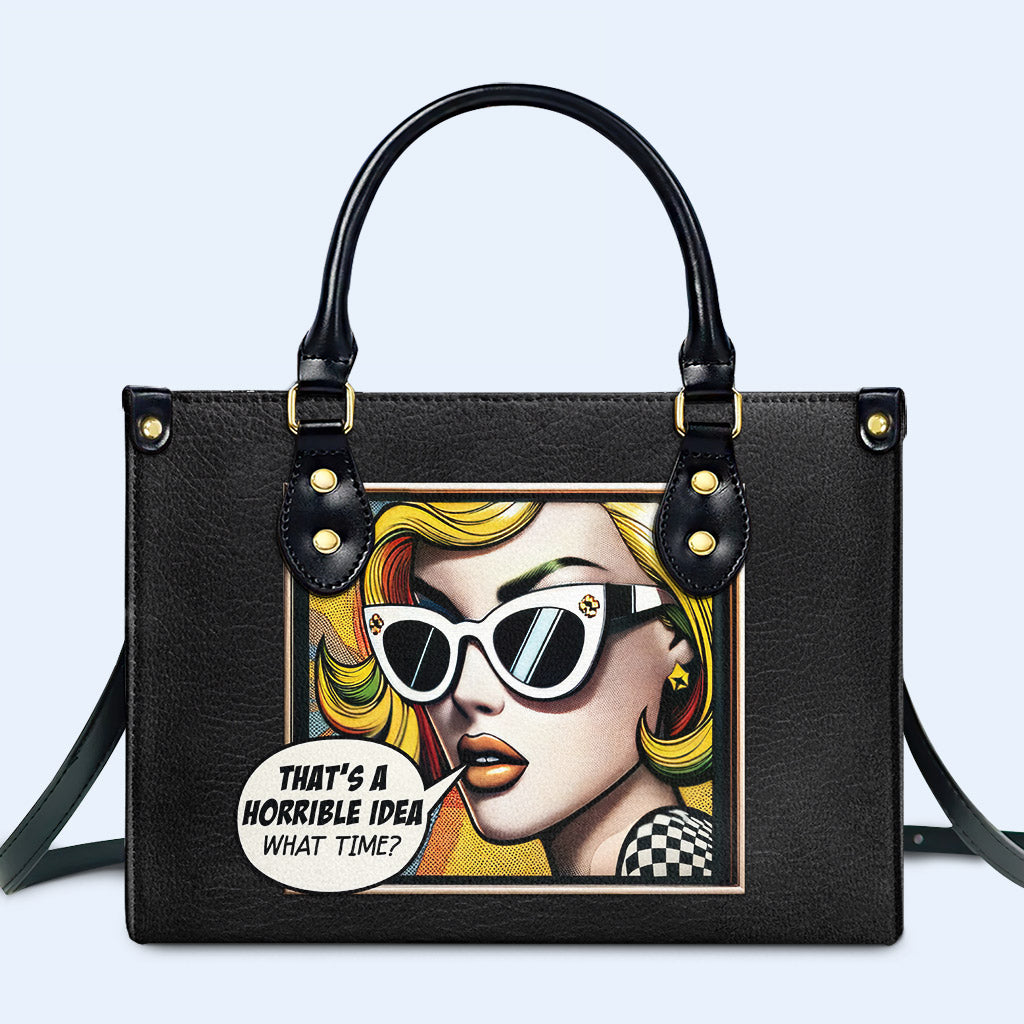 À quelle heure ? - Sac à main en cuir personnalisé - whattime01