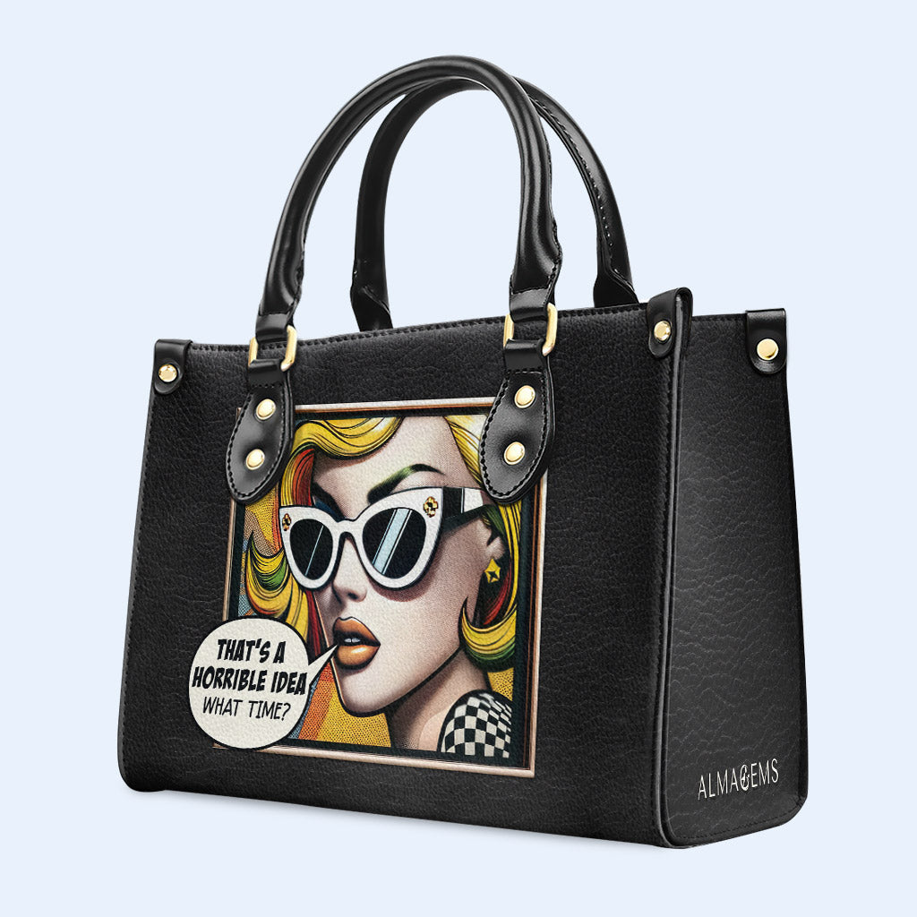 À quelle heure ? - Sac à main en cuir personnalisé - whattime01