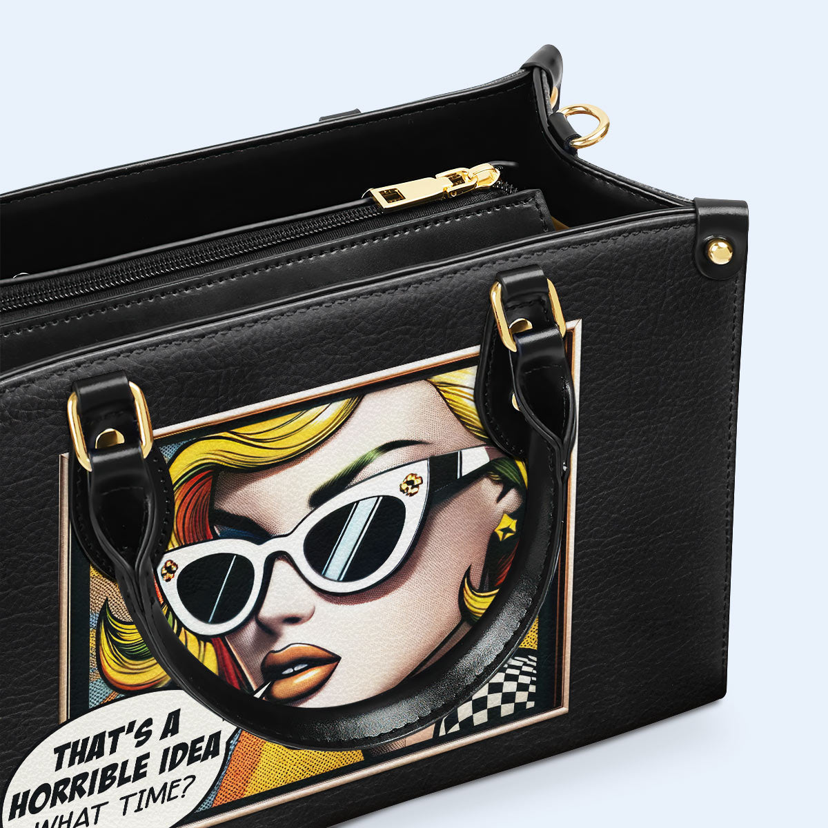 À quelle heure ? - Sac à main en cuir personnalisé - whattime01