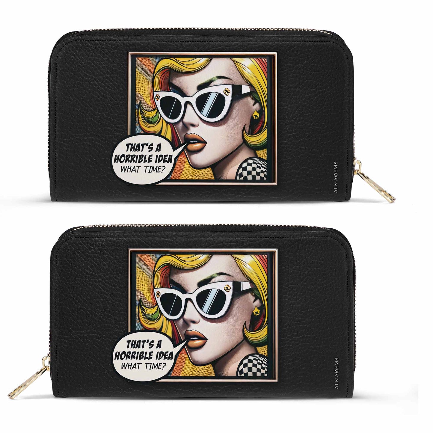 Quelle heure ? - Portefeuille en cuir pour femme - whattime01WL