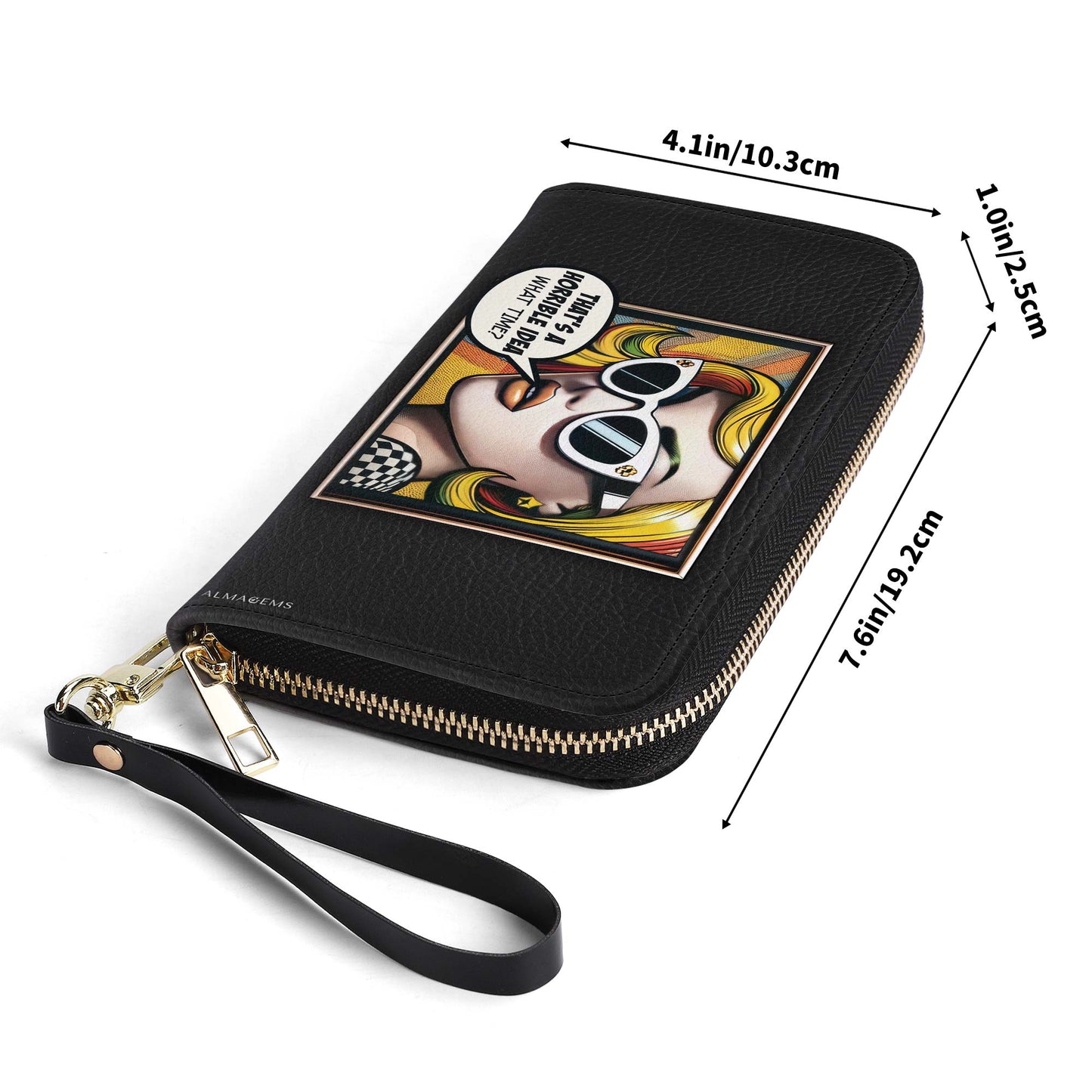 Quelle heure ? - Portefeuille en cuir pour femme - whattime01WL