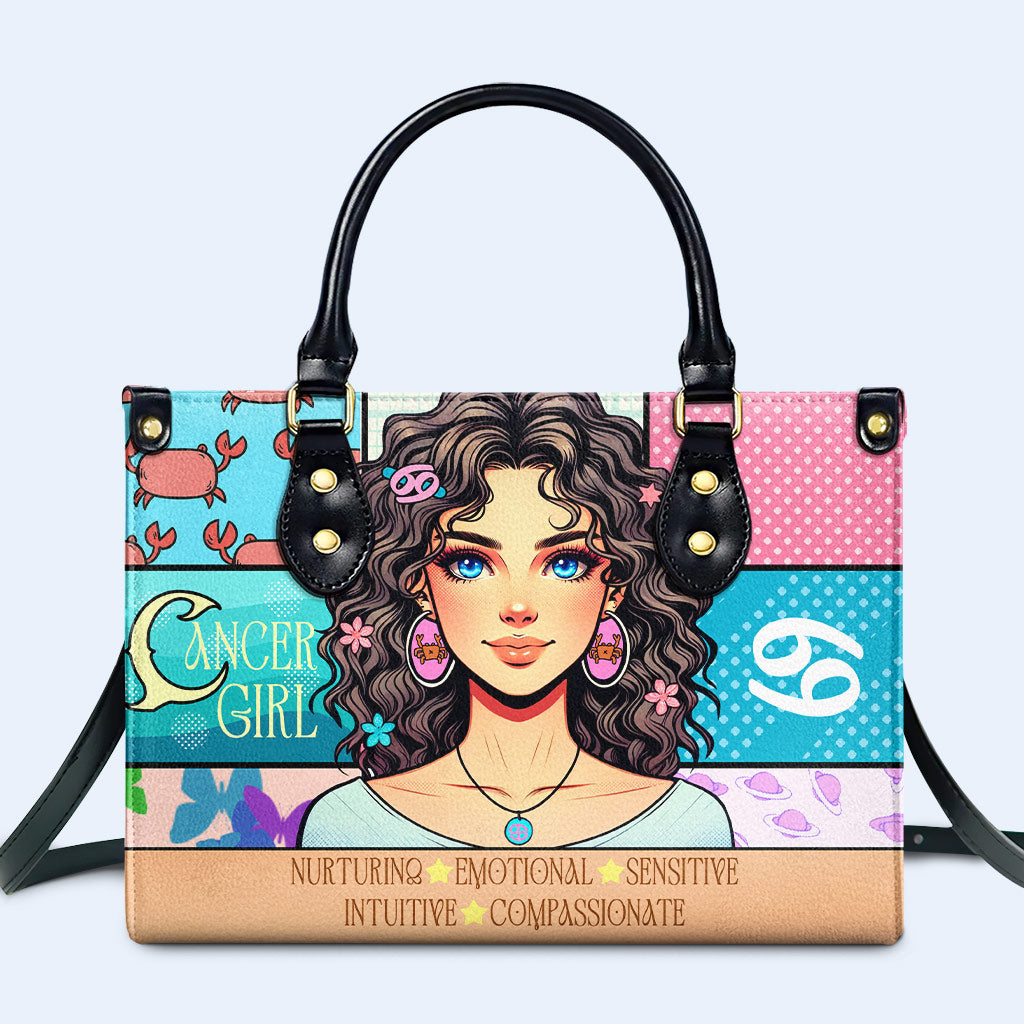 Cancer Girl 01 - Sac à main en cuir personnalisé - z_can01