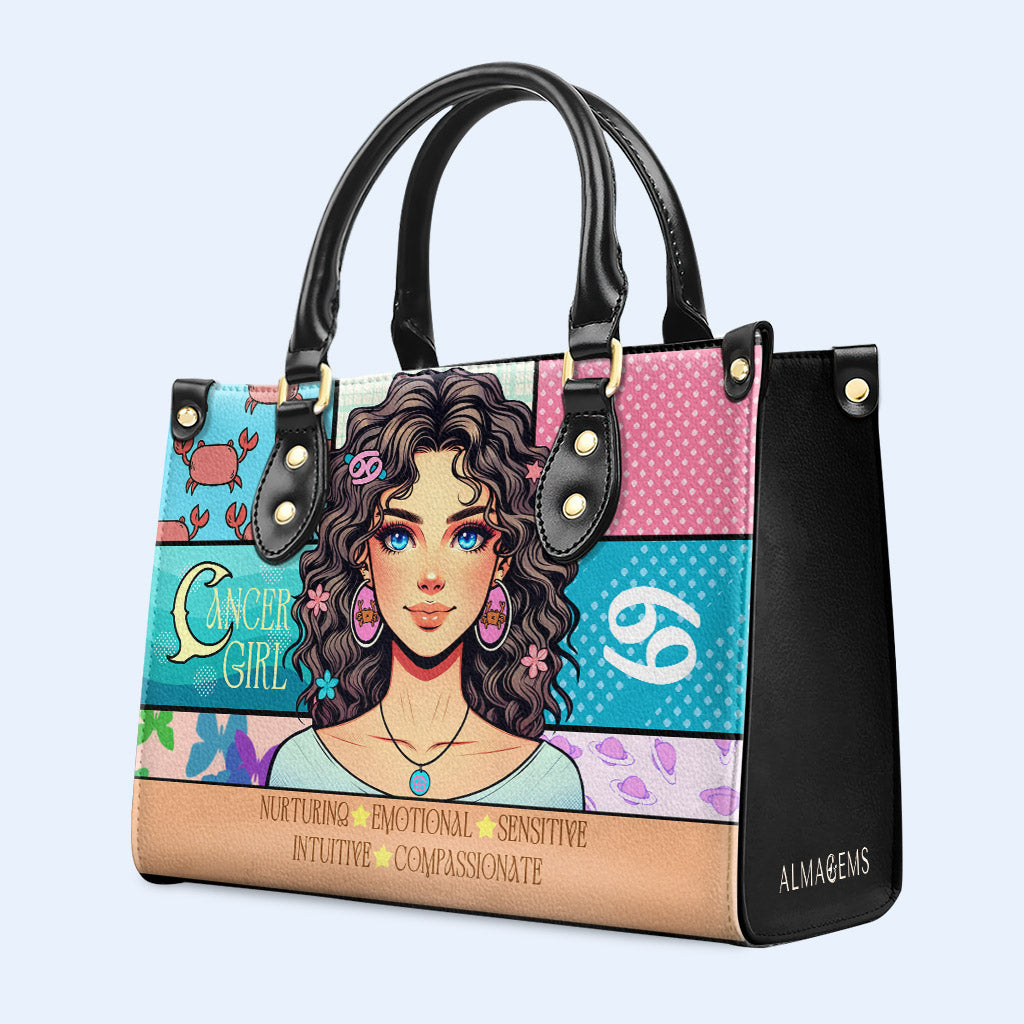 Cancer Girl 01 - Sac à main en cuir personnalisé - z_can01