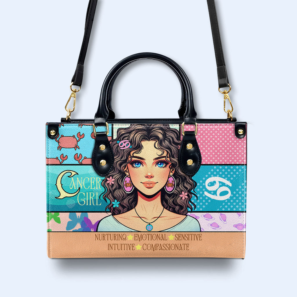 Cancer Girl 01 - Sac à main en cuir personnalisé - z_can01