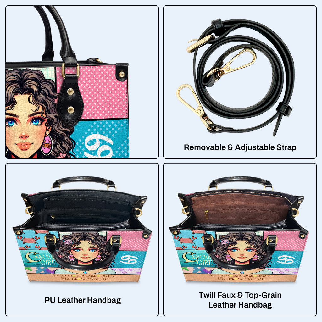 Cancer Girl 01 - Sac à main en cuir personnalisé - z_can01