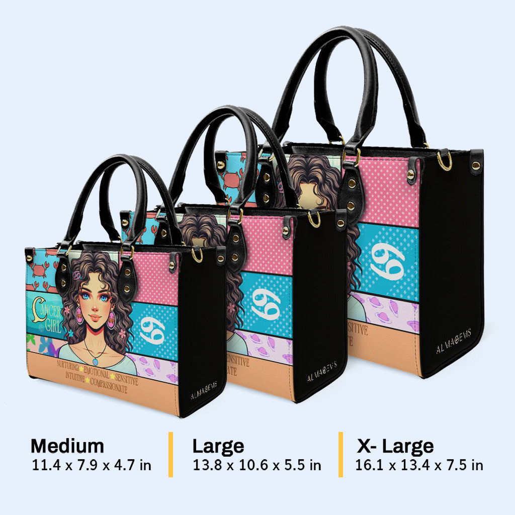 Cancer Girl 01 - Sac à main en cuir personnalisé - z_can01