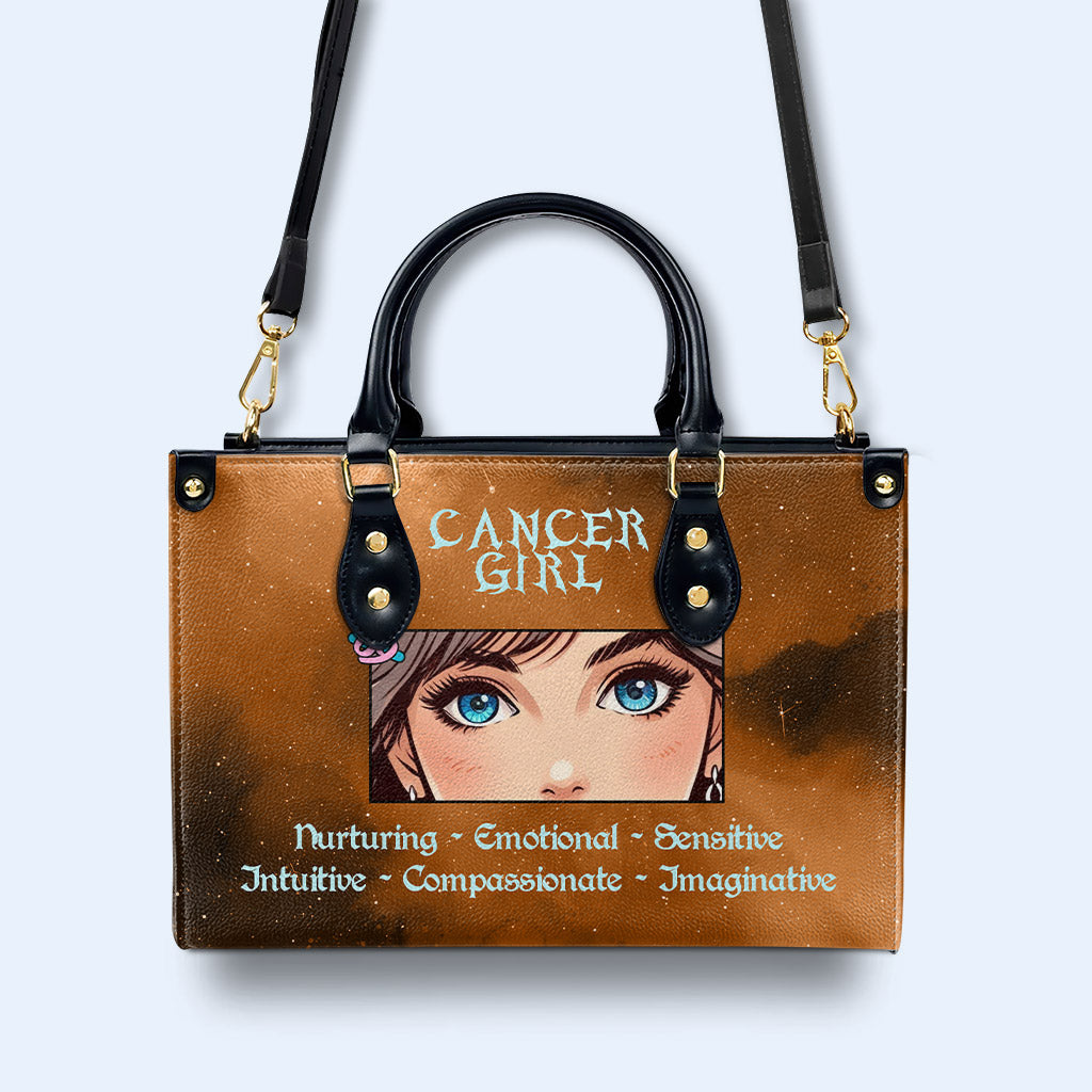 Cancer Girl 02 - Sac à main en cuir personnalisé - z_can02