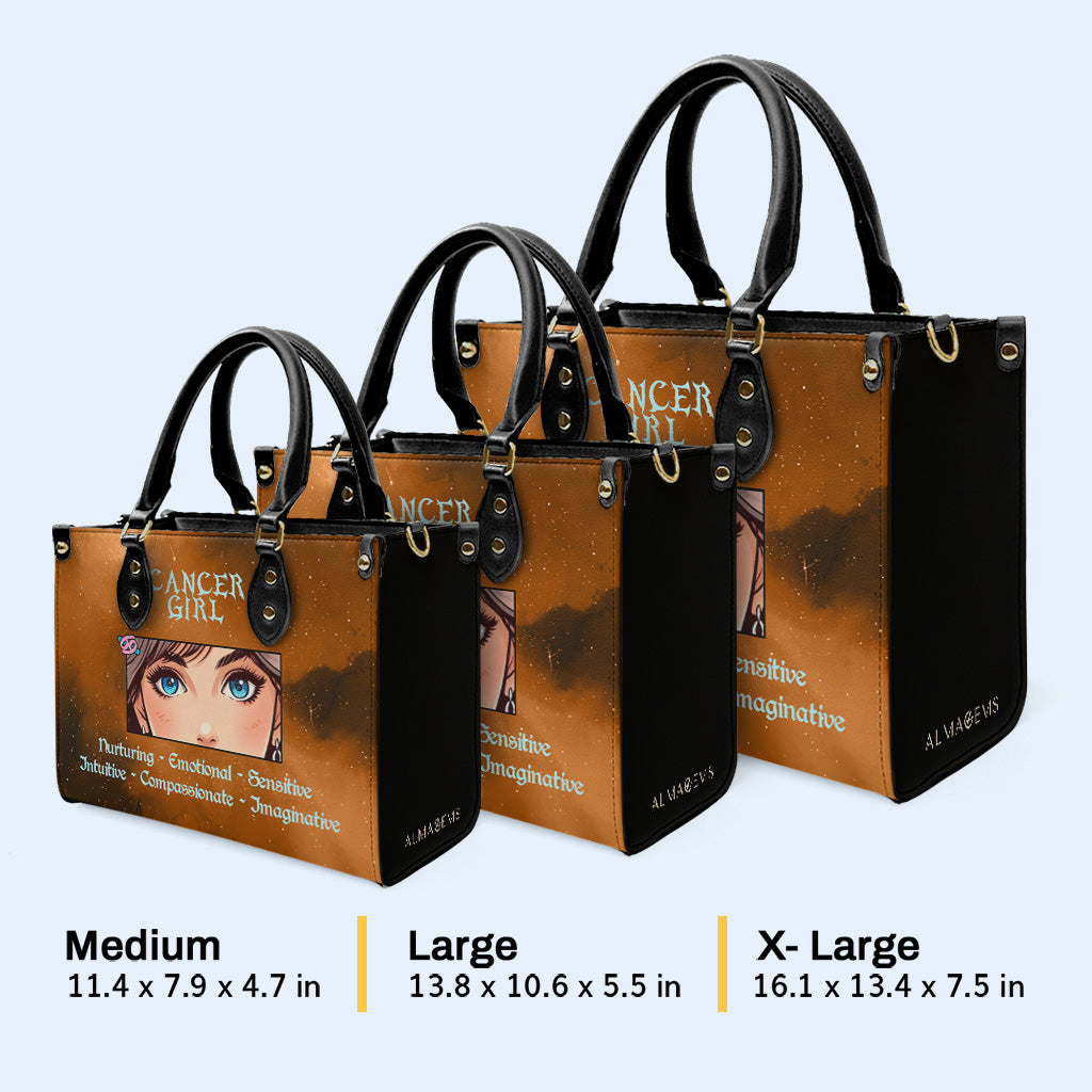 Cancer Girl 02 - Sac à main en cuir personnalisé - z_can02