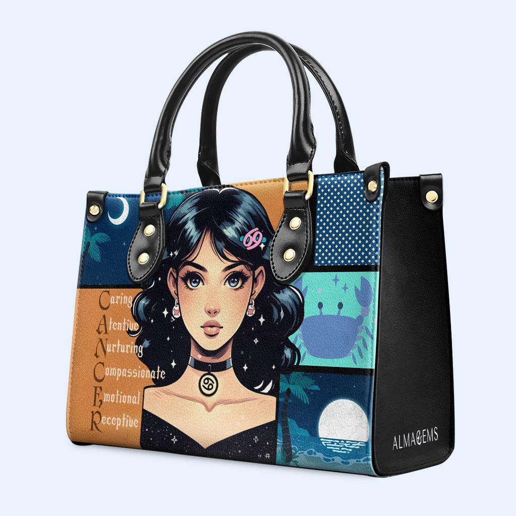 Chica Cáncer 03 - Bolso de Cuero Personalizado - z_can03