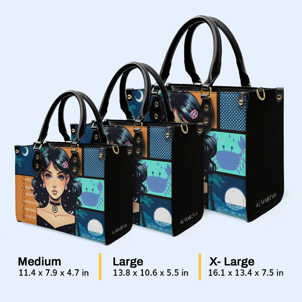 Chica Cáncer 03 - Bolso de Cuero Personalizado - z_can03