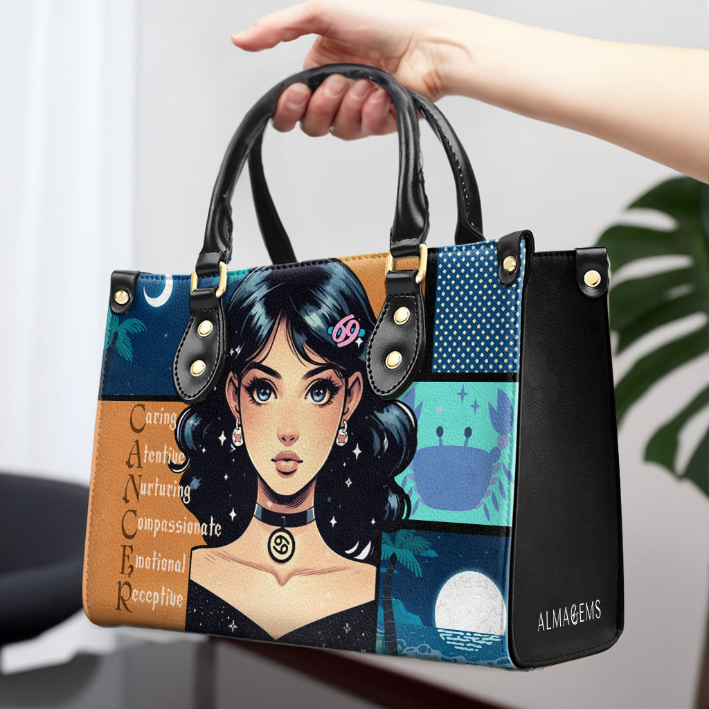 Chica Cáncer 03 - Bolso de Cuero Personalizado - z_can03