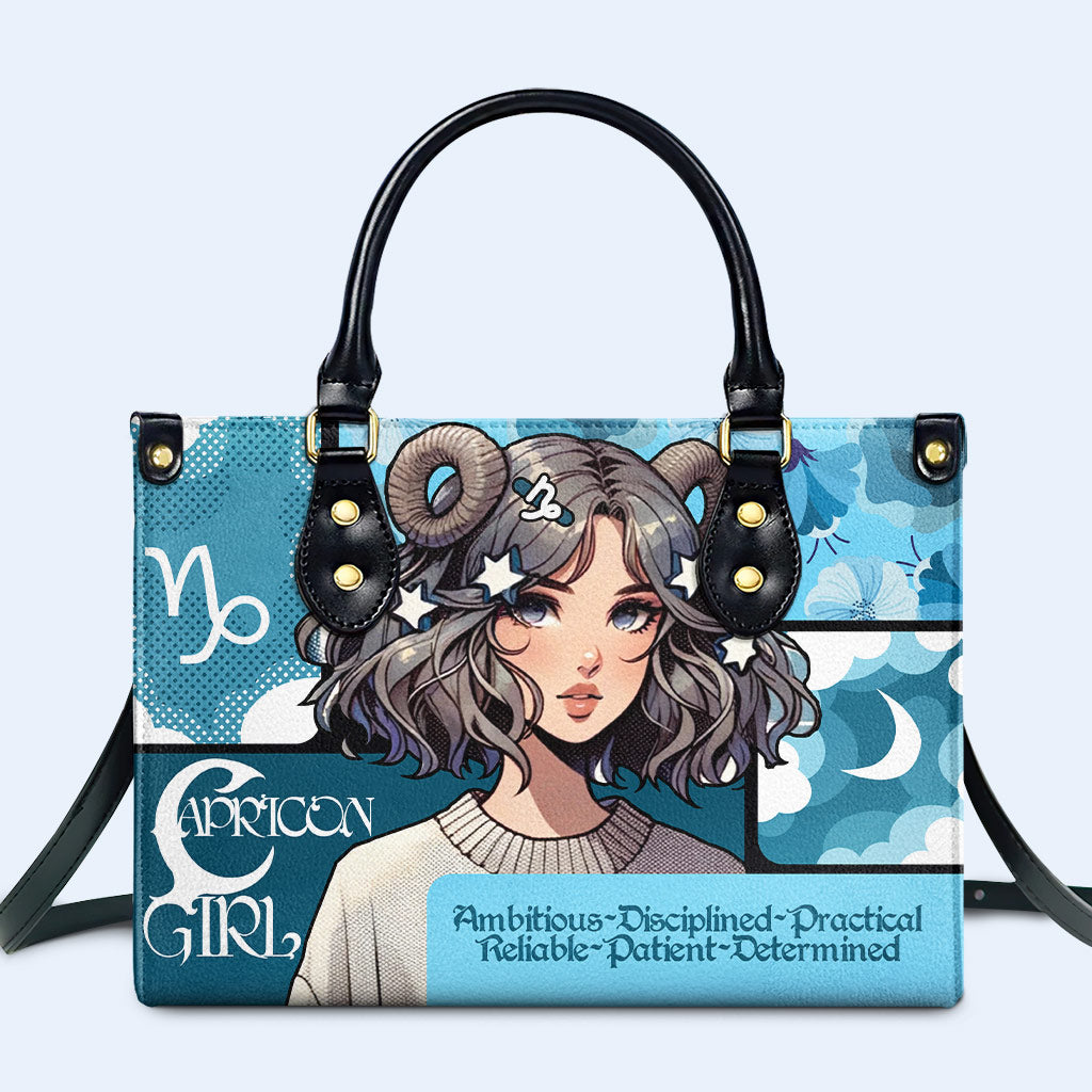 Capricorn Girl 01 - Bolso de mano de piel personalizado - z_cap01
