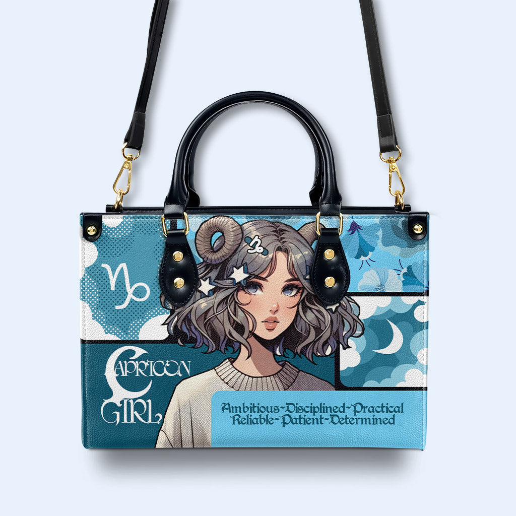 Capricorn Girl 01 - Bolso de mano de piel personalizado - z_cap01