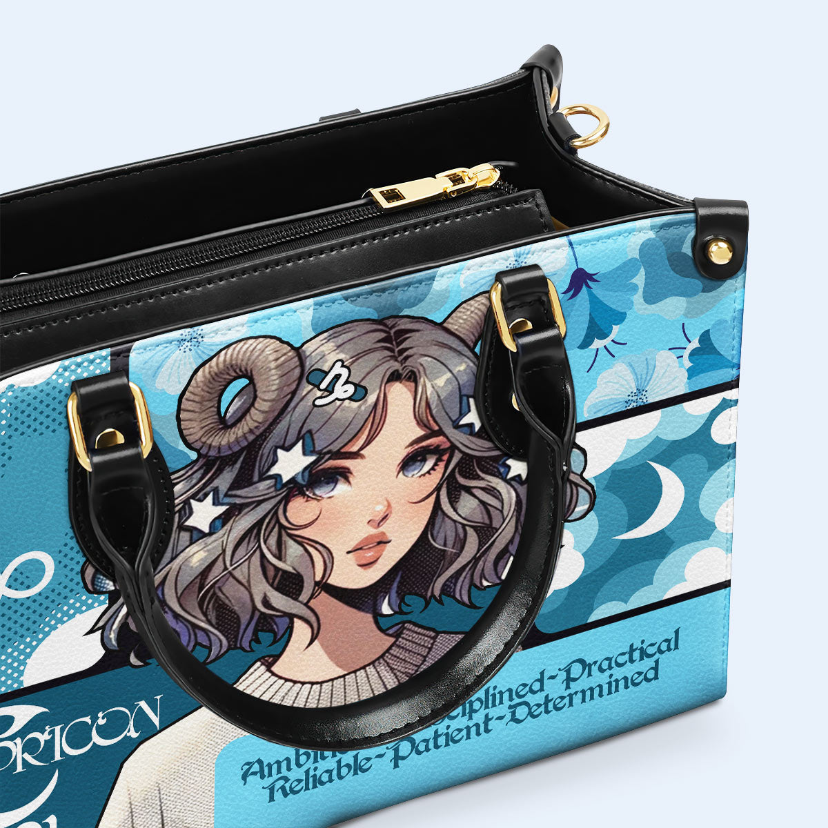 Capricorn Girl 01 - Bolso de mano de piel personalizado - z_cap01
