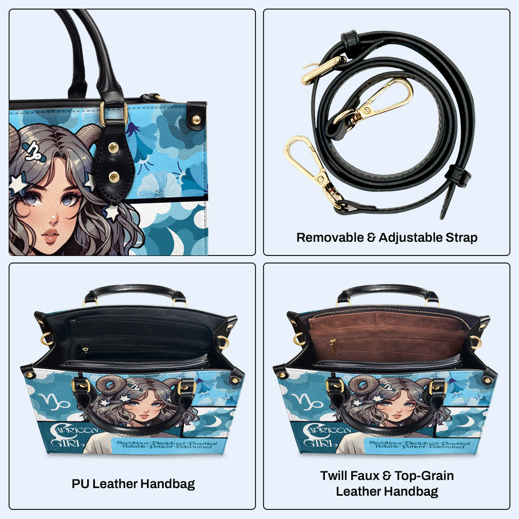 Capricorn Girl 01 - Bolso de mano de piel personalizado - z_cap01