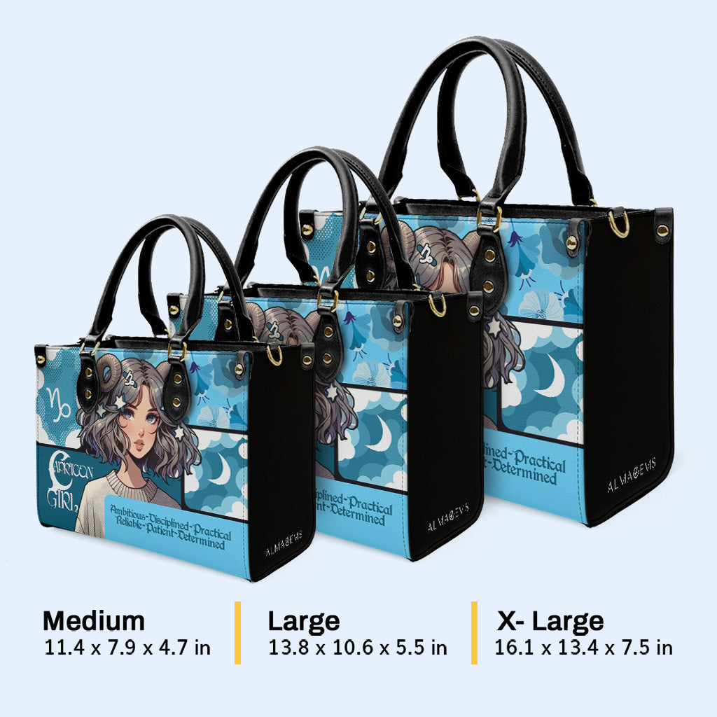 Capricorn Girl 01 - Bolso de mano de piel personalizado - z_cap01