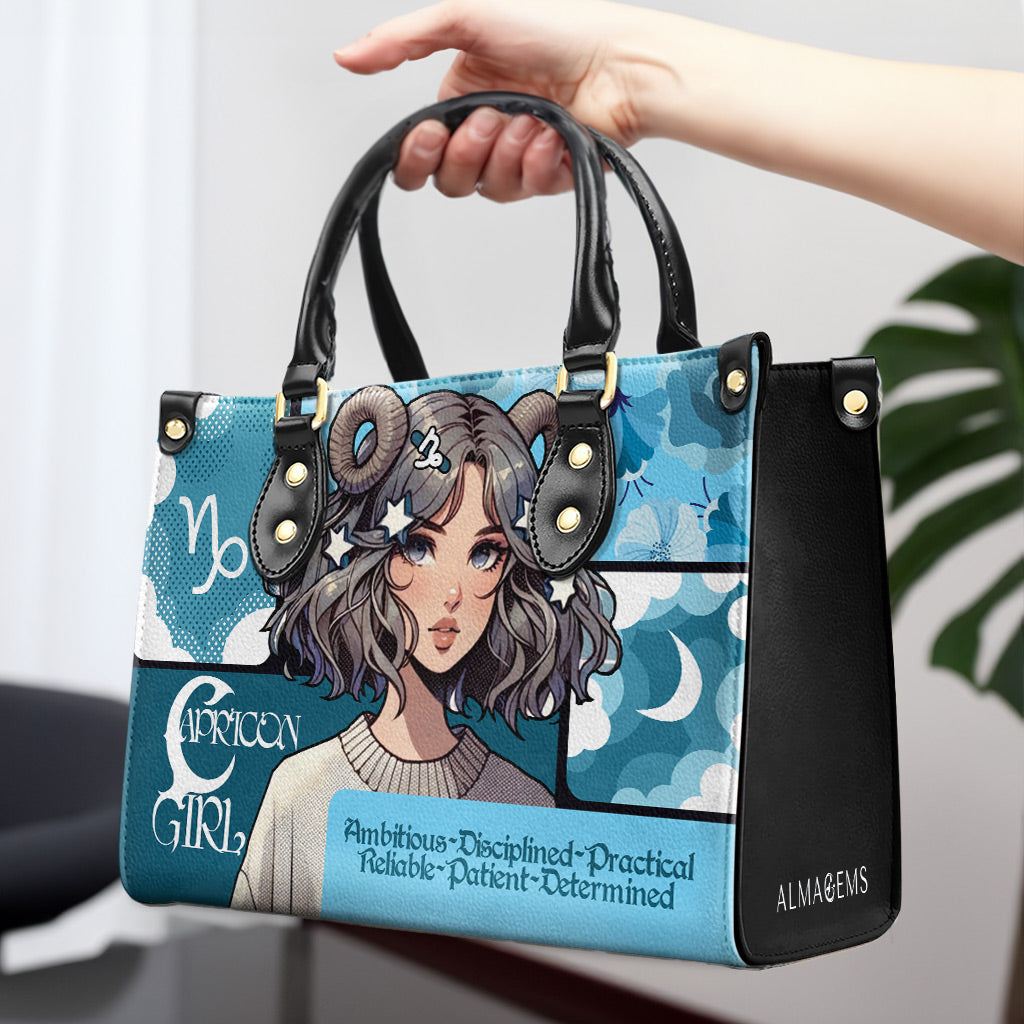 Capricorn Girl 01 - Bolso de mano de piel personalizado - z_cap01