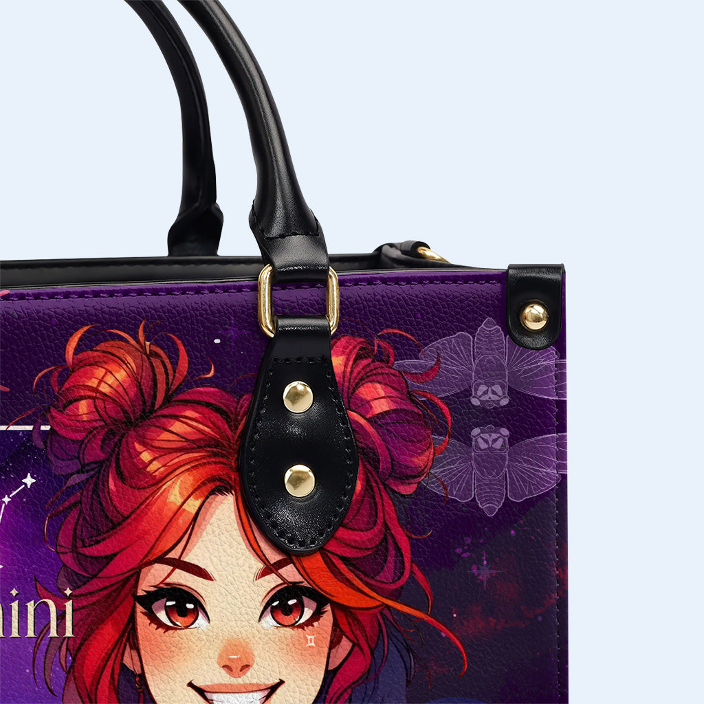 Gemini Girl 03 - Personalized Custom Leather Handbag - z_gem03