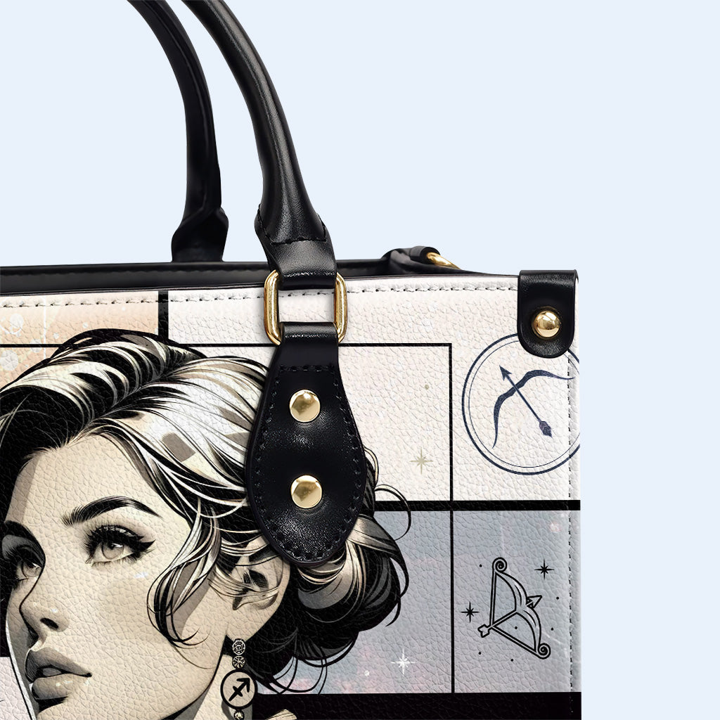 Fille Sagittaire 03 - Sac à main en cuir personnalisé - z_sag03