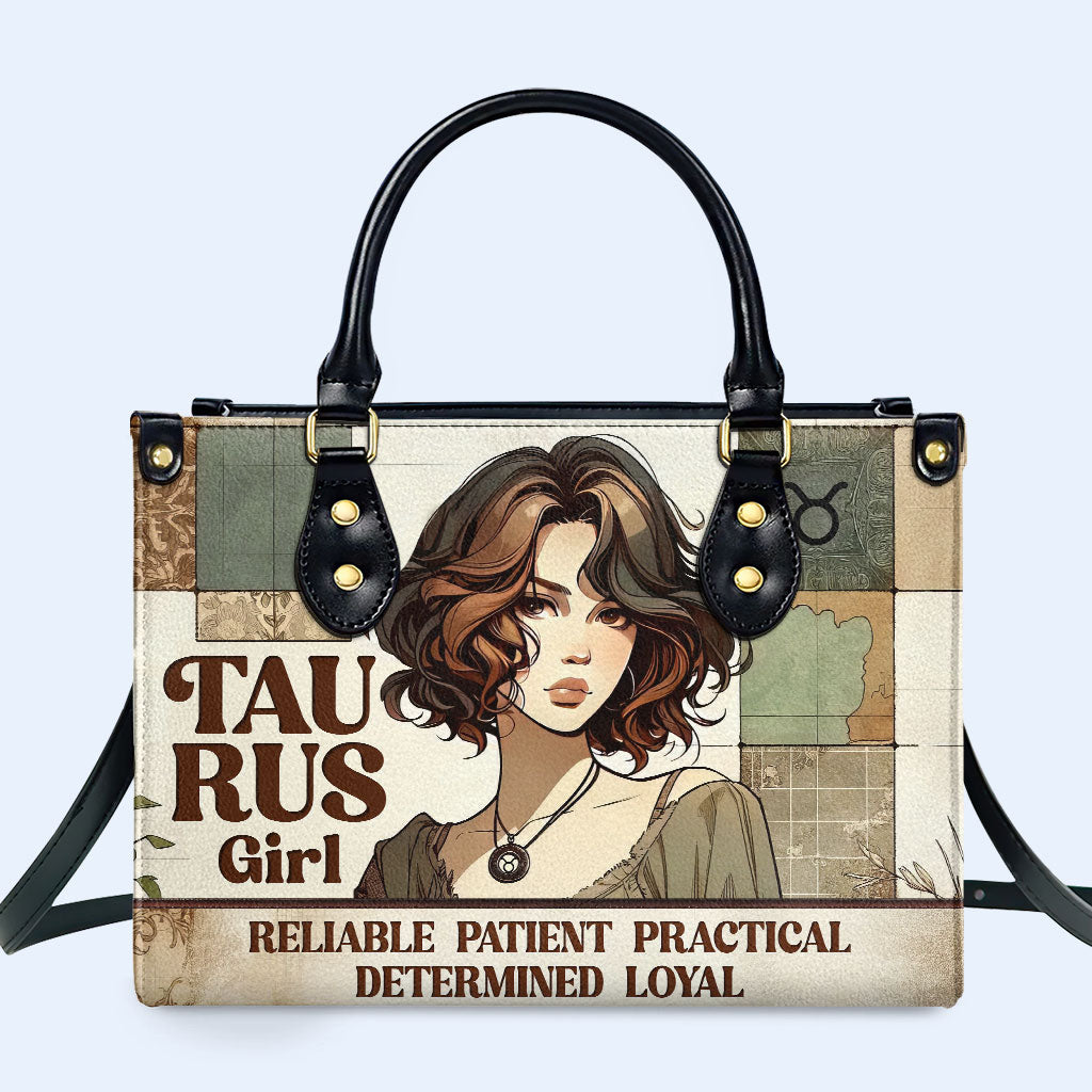 Chica Tauro 01 - Bolso de mano de piel personalizado - z_tau01
