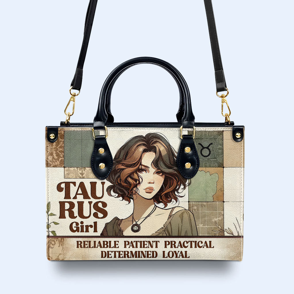 Chica Tauro 01 - Bolso de mano de piel personalizado - z_tau01