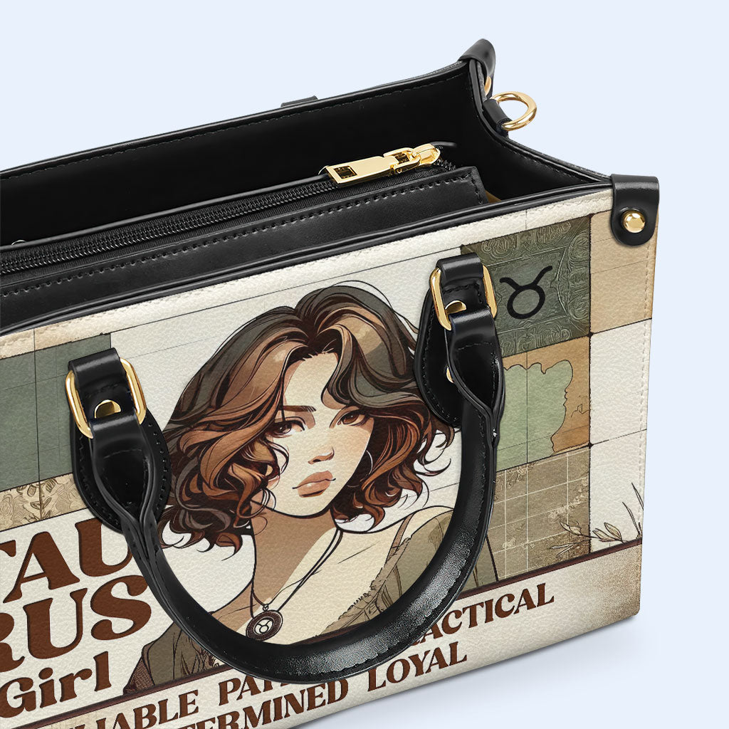 Chica Tauro 01 - Bolso de mano de piel personalizado - z_tau01