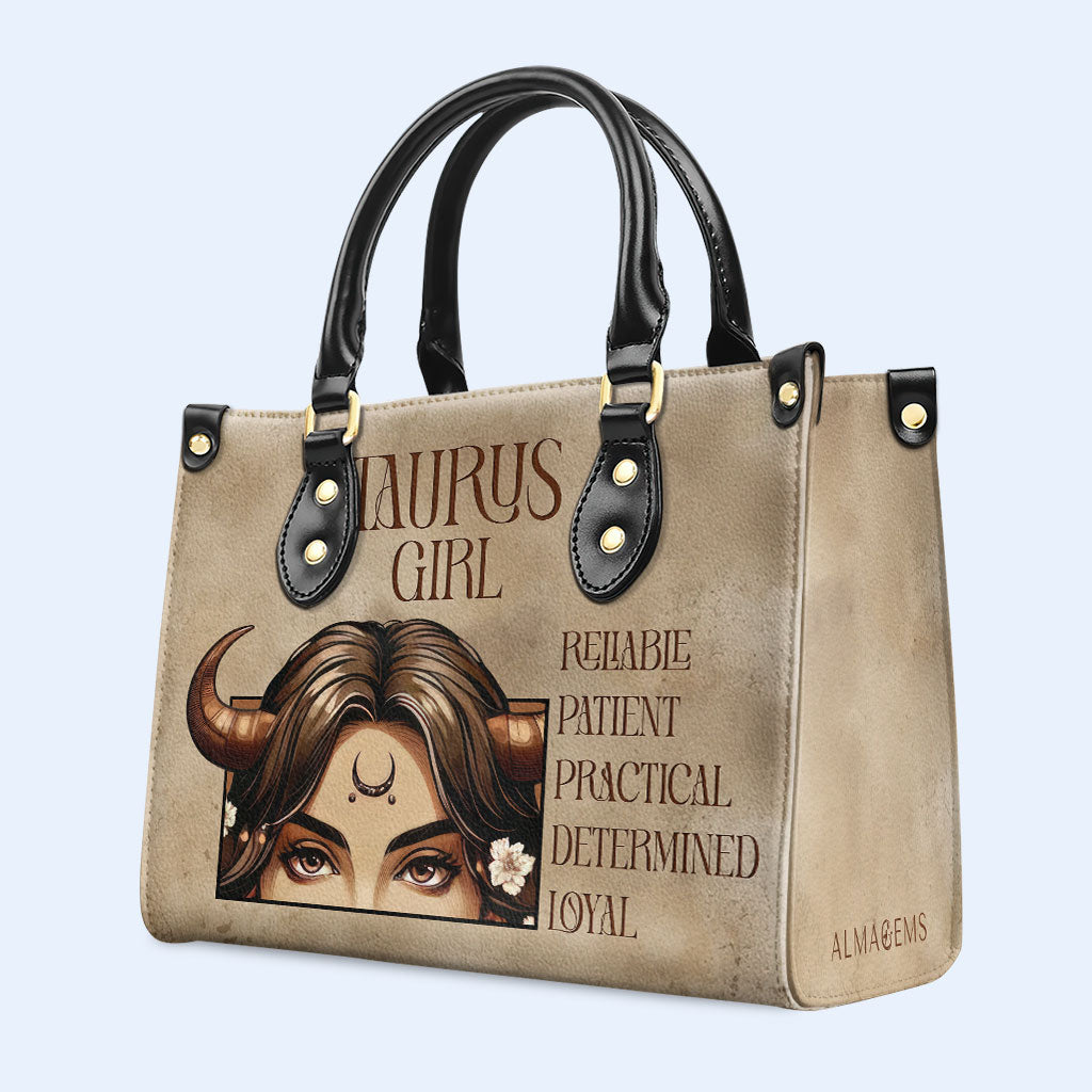 Taurus Girl 02 - Sac à main en cuir personnalisé - z_tau02