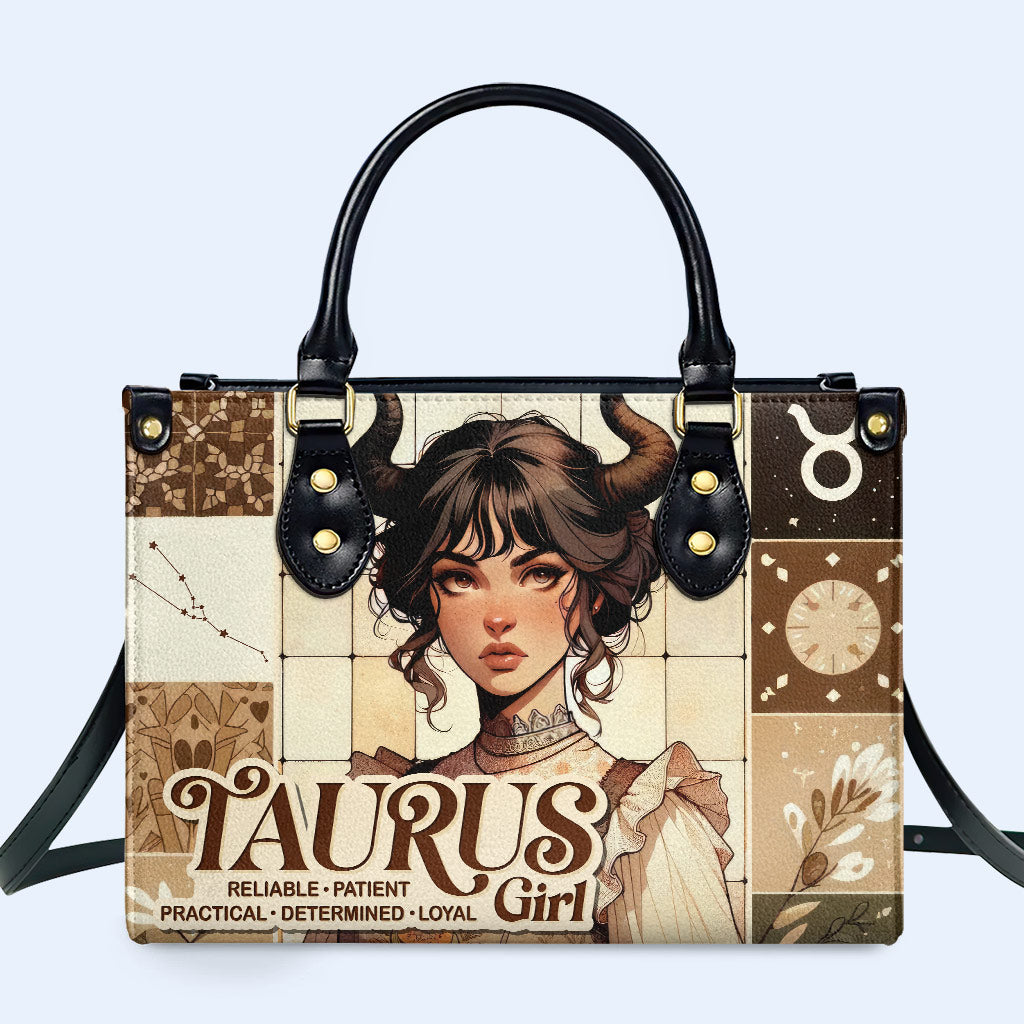 Taurus Girl 03 - Personalized Custom Leather Handbag - z_tau03