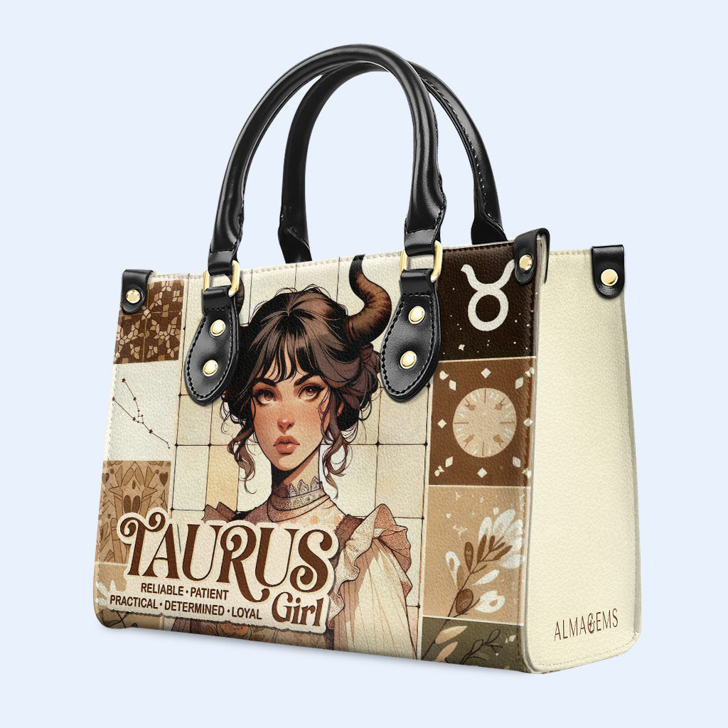 Taurus Girl 03 - Personalized Custom Leather Handbag - z_tau03