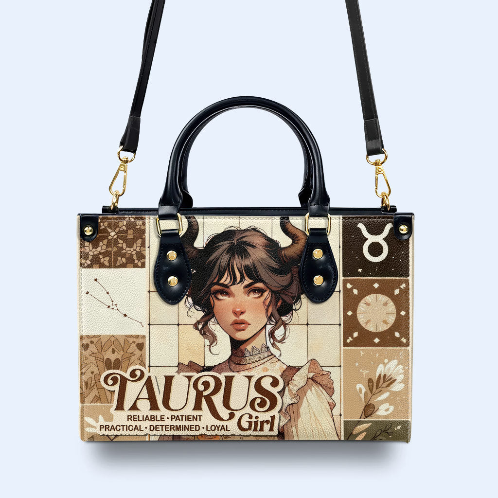 Taurus Girl 03 - Personalized Custom Leather Handbag - z_tau03