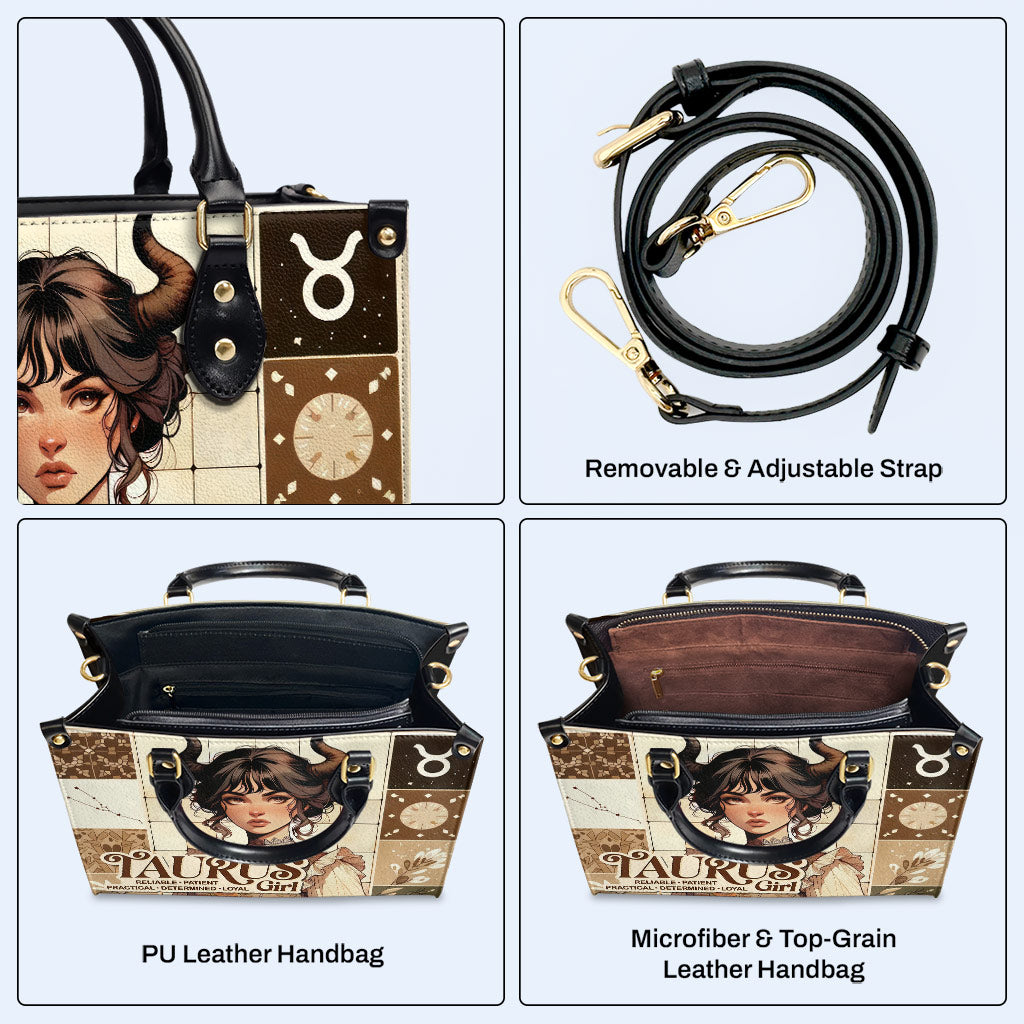 Taurus Girl 03 - Personalized Custom Leather Handbag - z_tau03