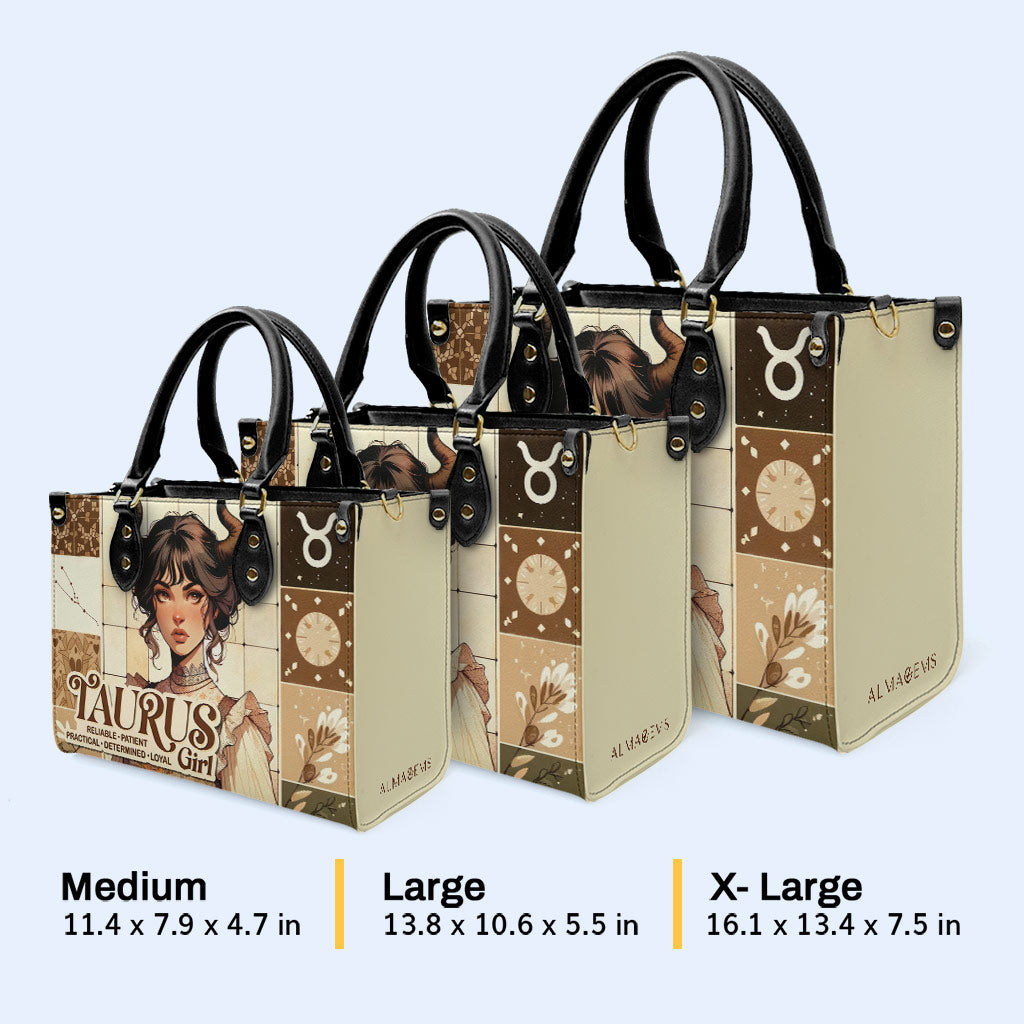 Taurus Girl 03 - Personalized Custom Leather Handbag - z_tau03