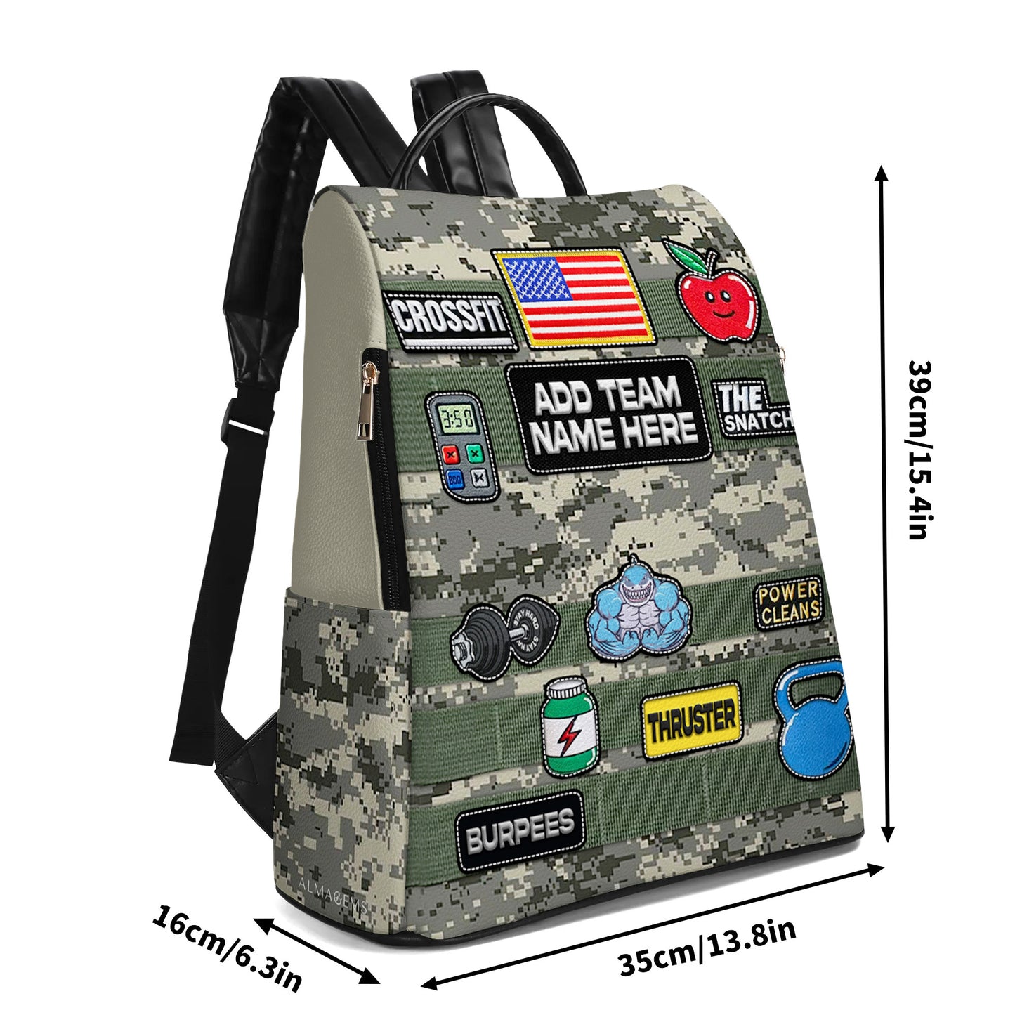 CROSSFIT - Personalized Custom Leather BackPack - BP_FN27