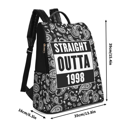 STRAIGHT OUTTA - Personalized Custom Leather BackPack - BP_M01