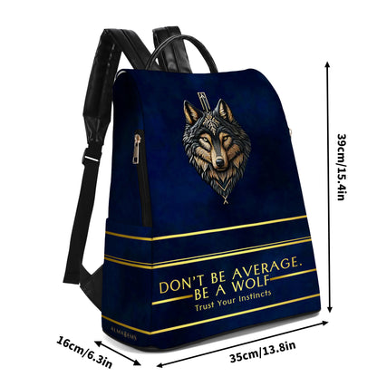 Don't Be Average - Personalized Custom Leather BackPack - BP_K04