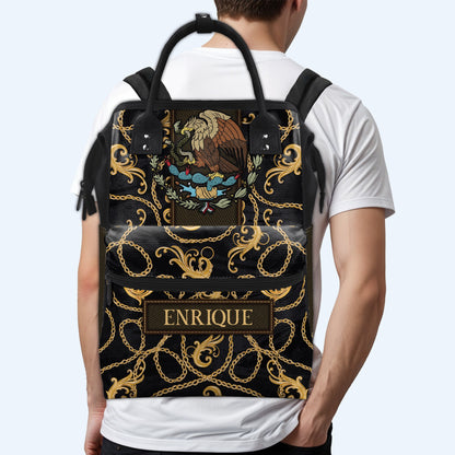 The Golden Eagle - Personalized Custom Duckbilled Travel Backpack - ME007_DKB