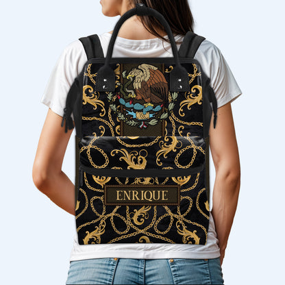 The Golden Eagle - Personalized Custom Duckbilled Travel Backpack - ME007_DKB