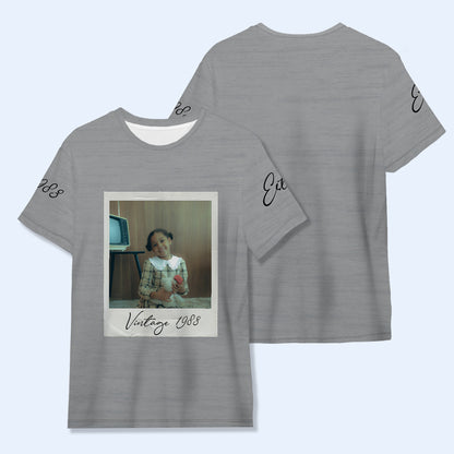 Bootleg Shirt Couple - Personalized Custom Unisex All-Over Printed T-Shirt - FM004_3T