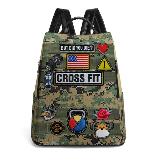 "¿PERO TE MORISTE?" - CROSSFIT - Mochila de Cuero Personalizada - BP_FN09