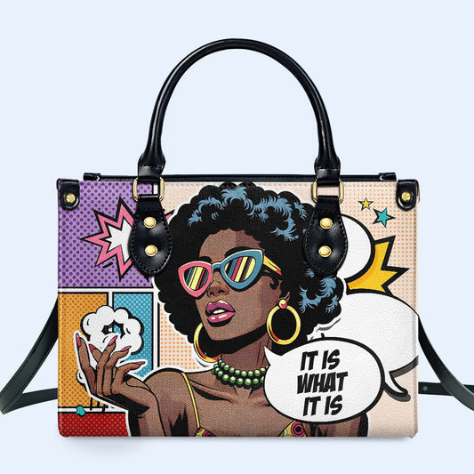 Es lo que es - Bolso de mano de piel personalizado - ITIS02
