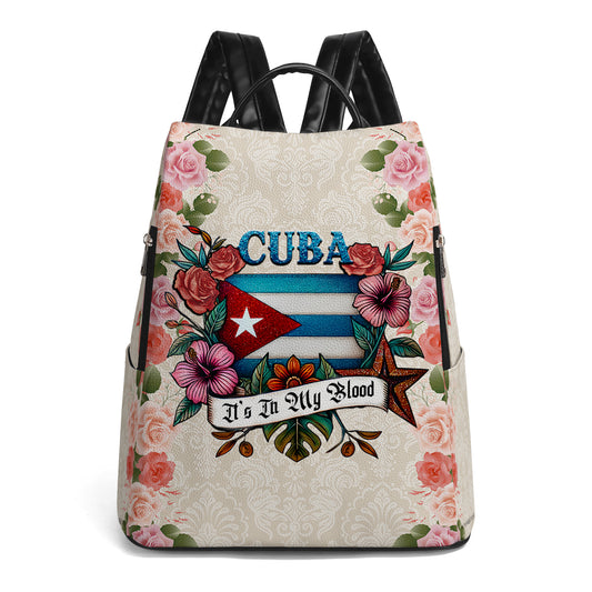 Cuba está en mi sangre - Mochila de cuero personalizada - LA021_BP