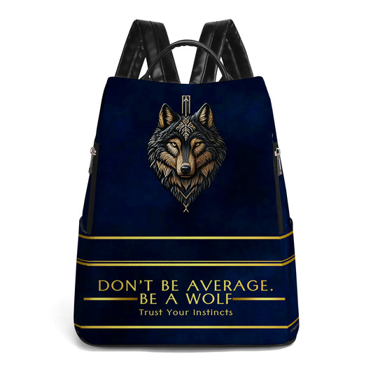 No seas mediocre: mochila de cuero personalizada - BP_K04