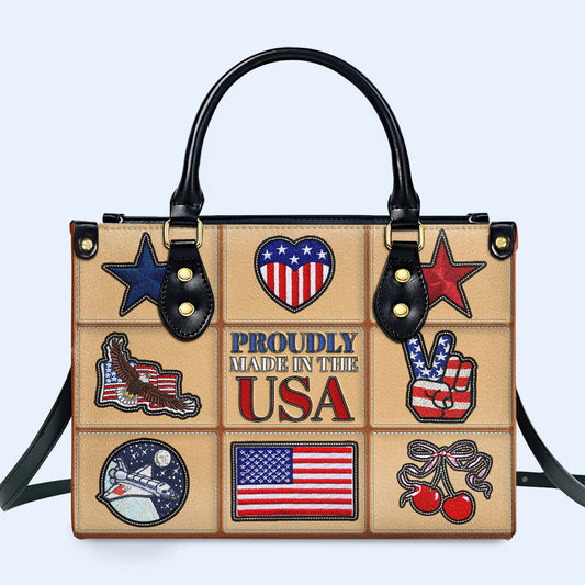 Orgullosamente hecho en los EE. UU. - Bolso de cuero - IND18