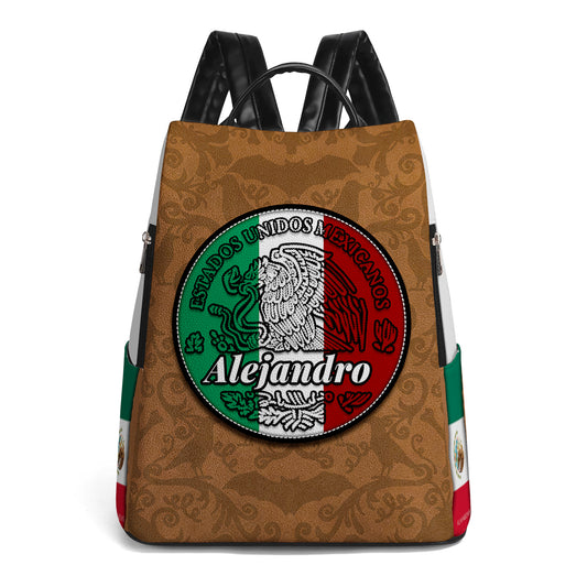 Estados Unidos Mexicanos - Personalized Custom Leather BackPack - BP_MX12