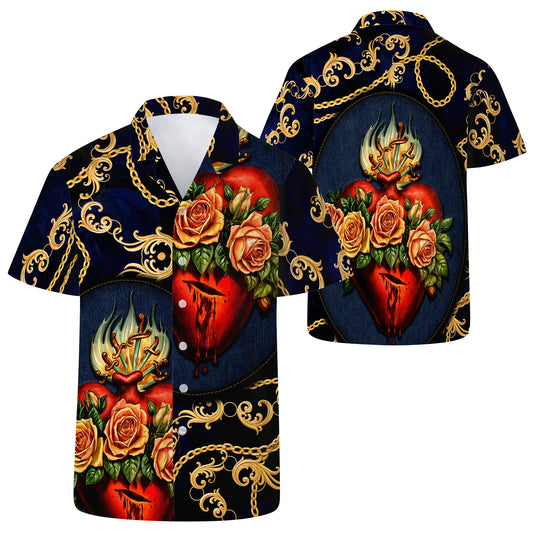 The Sacred Heart - Personalized Custom Unisex Hawaiian Shirt - HW_MX50