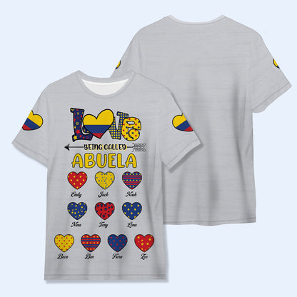 J'adore être appelée Grand-mère - T-shirt unisexe personnalisé imprimé sur toute la surface - LA050_3T