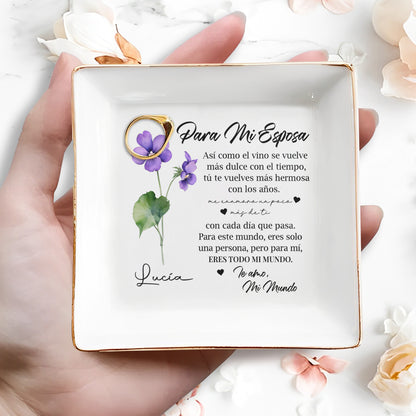 Para Mi Esposa - Plat à bijoux personnalisé - FM094_SCRD