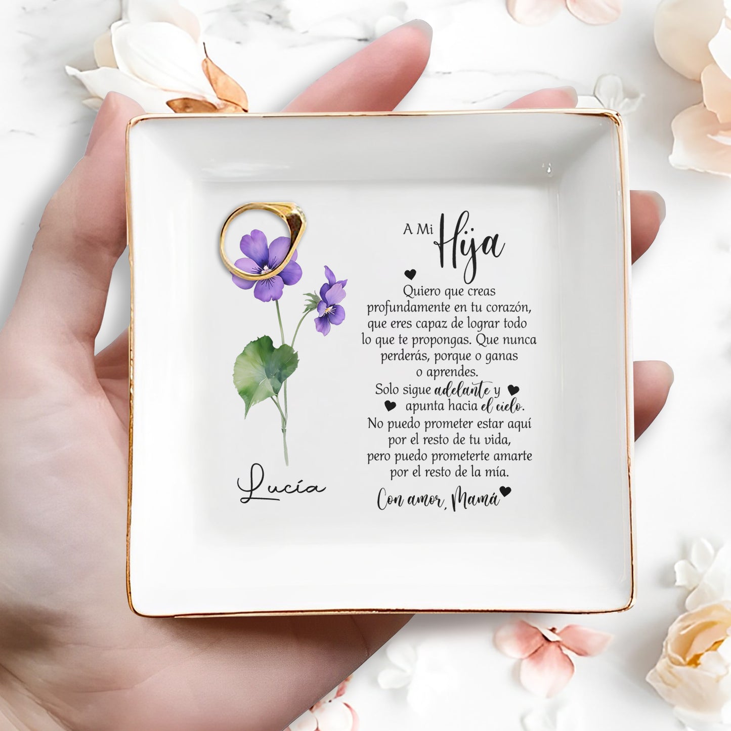 A Mi Hija - Plat à bijoux personnalisé - FM052_SCRD