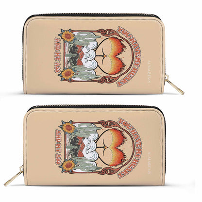 Tu as mon cœur et mon… - Portefeuille en cuir pour femme - CP005_WW